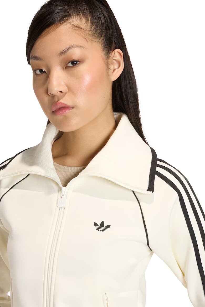 adidas Originals Къс слим суитшърт Черен/Бежов