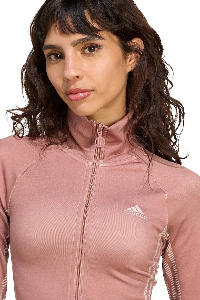 adidas Originals Къс суитшърт Firebird Прашно розово