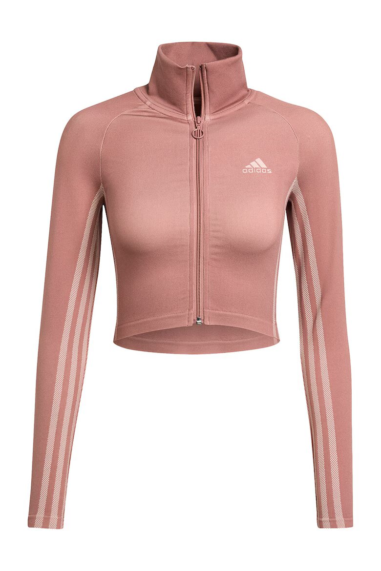 adidas Originals Къс суитшърт Firebird Прашно розово