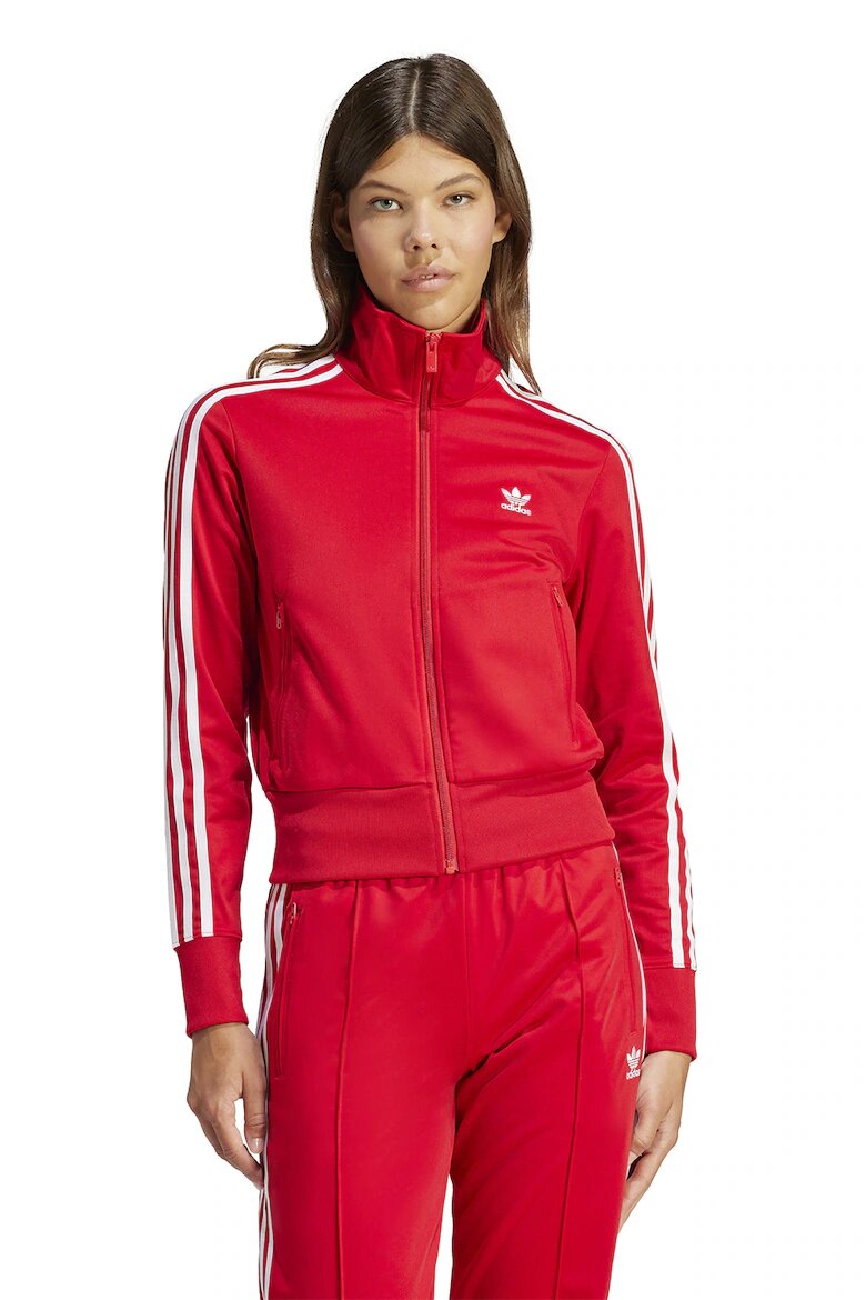 adidas Originals Къс суитшърт Firebird с цип Корал