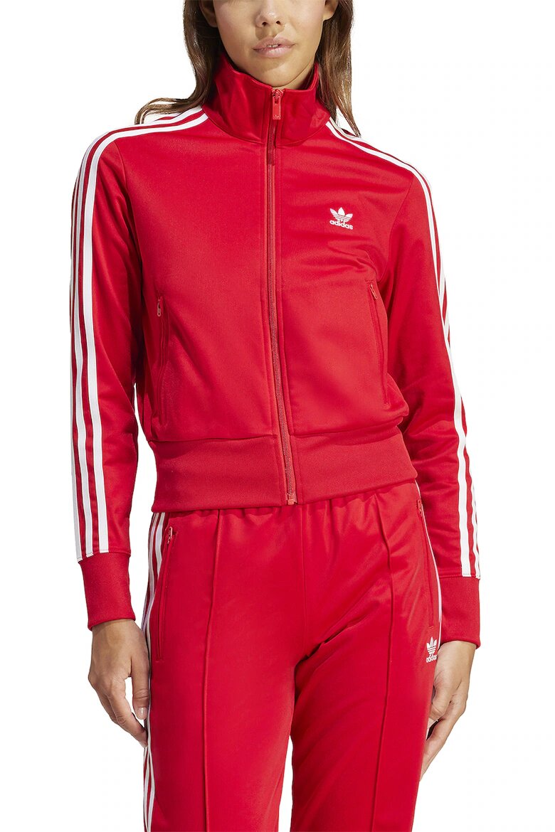adidas Originals Къс суитшърт Firebird с цип Корал