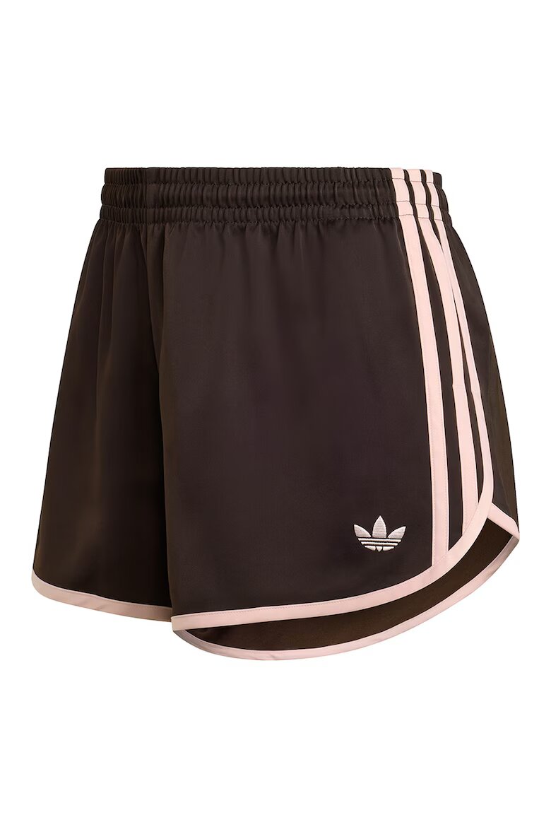 adidas Originals Къс свободен панталон с лого Кафяв/Прашно розово