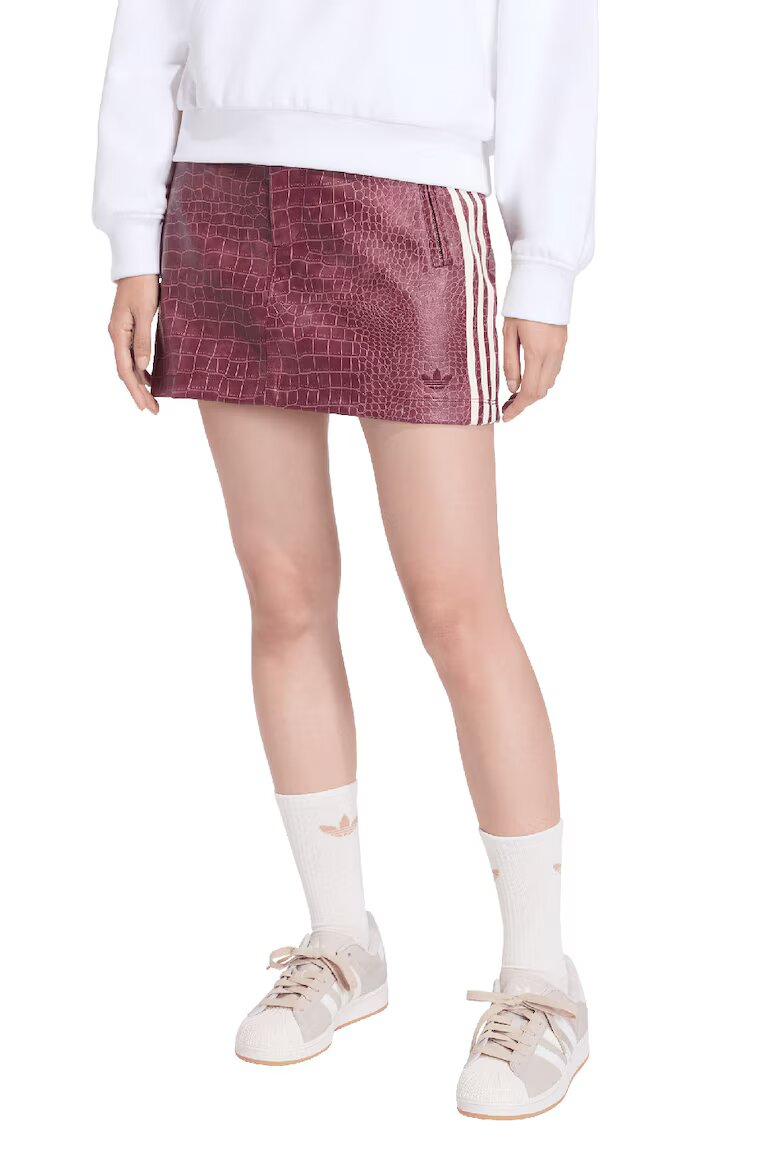 adidas Originals Къса пола с шагрен Бял/Прашно червено