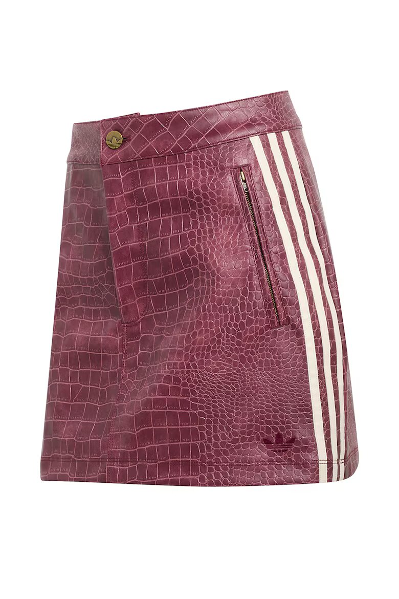 adidas Originals Къса пола с шагрен Бял/Прашно червено