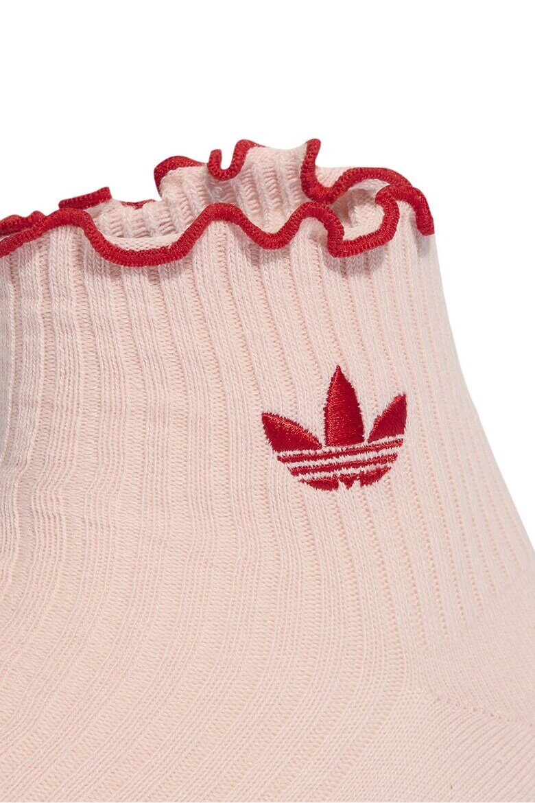 adidas Originals Къси чорапи с набран маншет 2 чифта Розова сьомга/Бежов