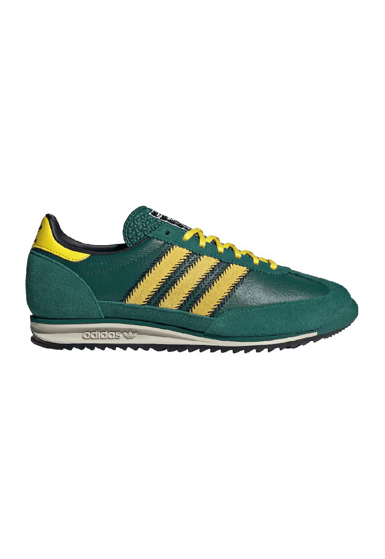 adidas Originals Кожени маратонки Leather с текстил - Зелен/Жълт