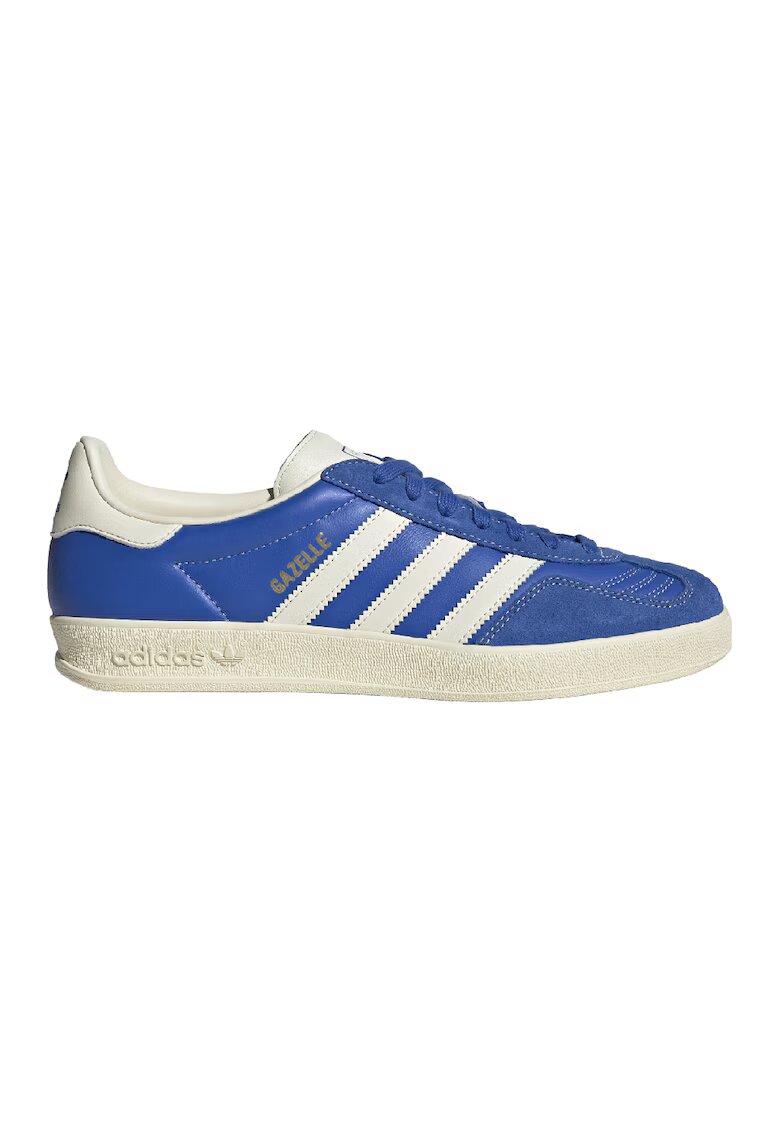 adidas Originals Кожени спортни обувки Gazelle със синтетика - Кралско Синьо/Мръснобял