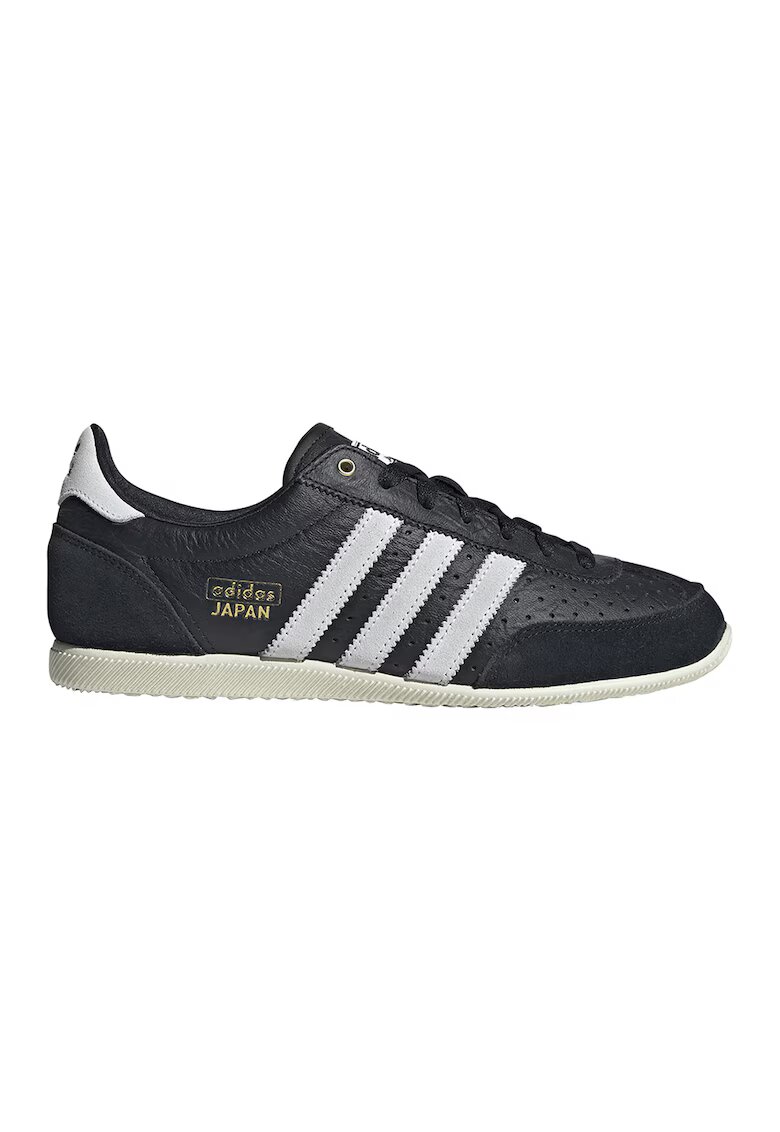 adidas Originals Кожени спортни обувки Japan W с велур - Бял/Черен/Антрацитно сиво