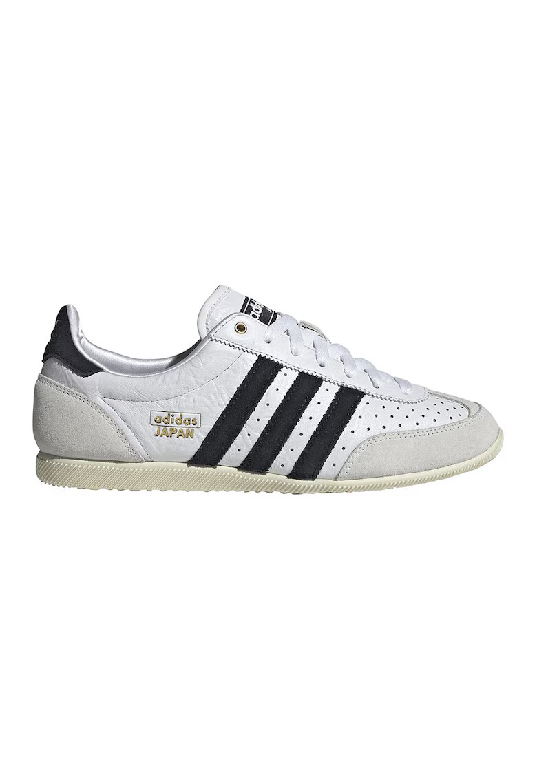 adidas Originals Кожени спортни обувки Japan W с велур - Бял/Черен/Светло
