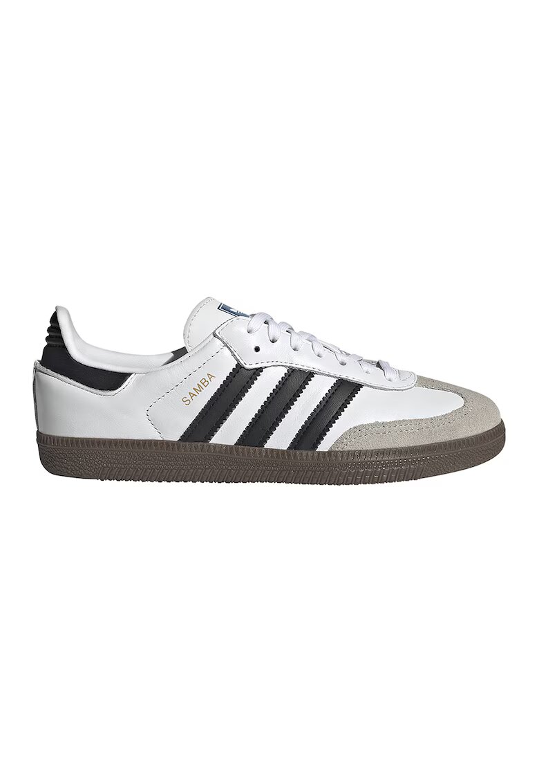 adidas Originals Кожени спортни обувки Samba OG - Избеляло черно/Бял/Сиво-бежов