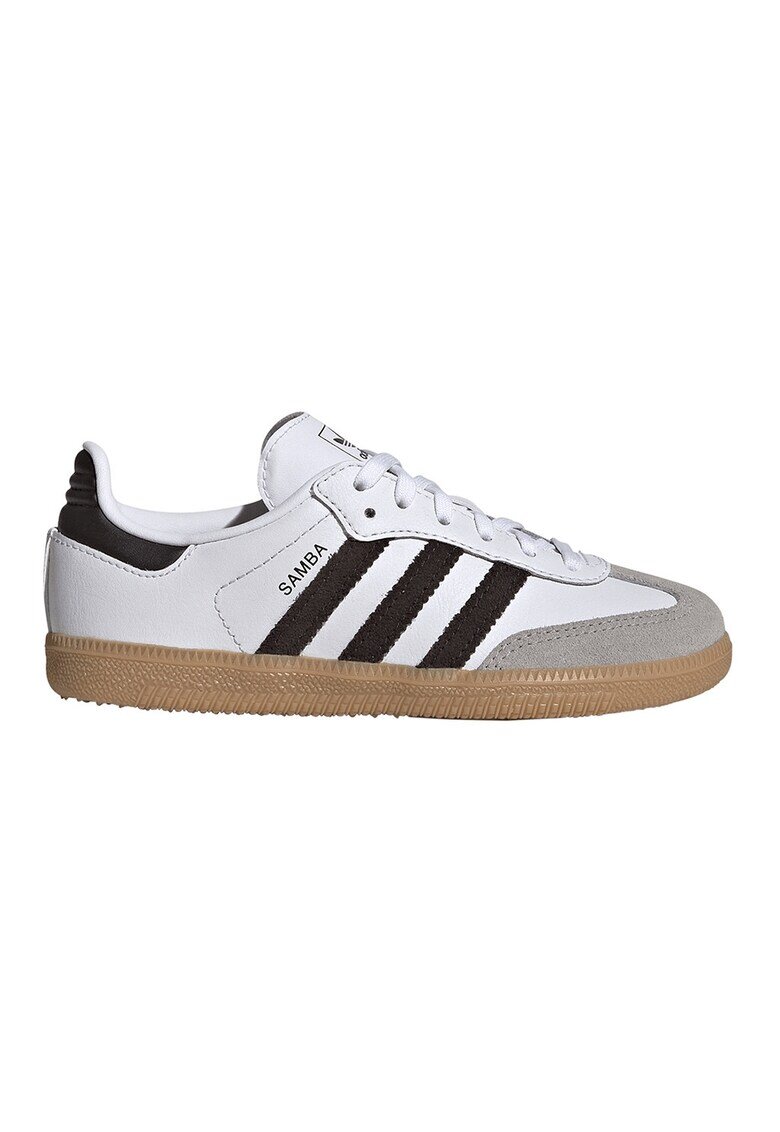 adidas Originals Кожени спортни обувки Samba OG с велур - Светло кафяво/Бял/Карамел