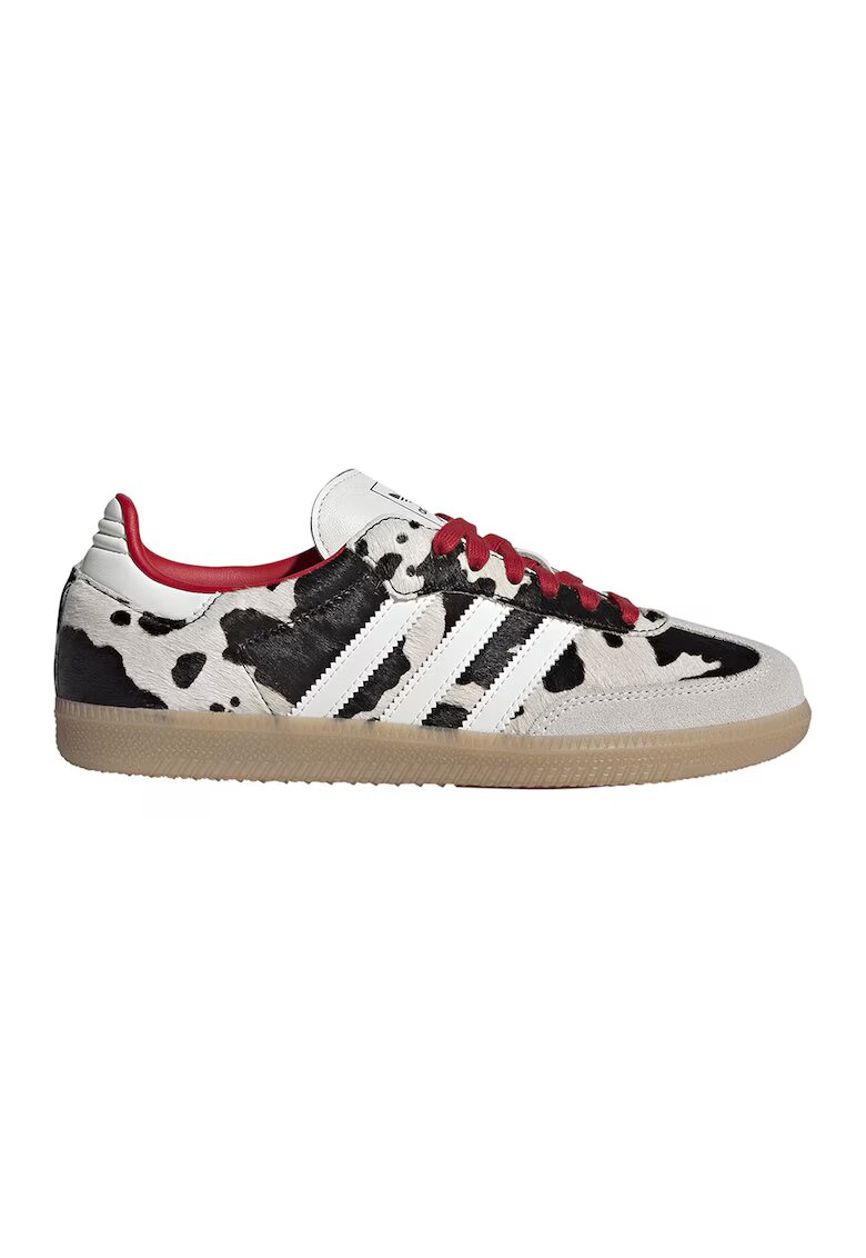 adidas Originals Кожени спортни обувки Samba с десен - Бял/Черен/Светло кафяво