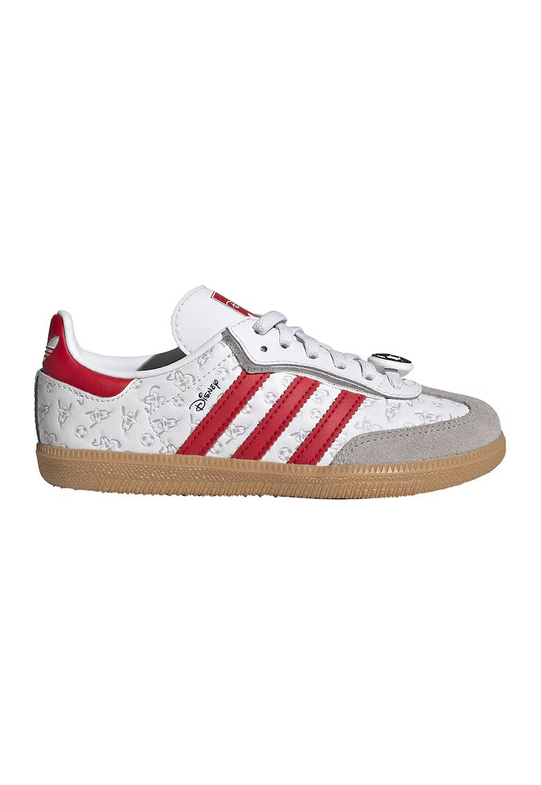 adidas Originals Кожени спортни обувки Samba с лого - Червен/Бял