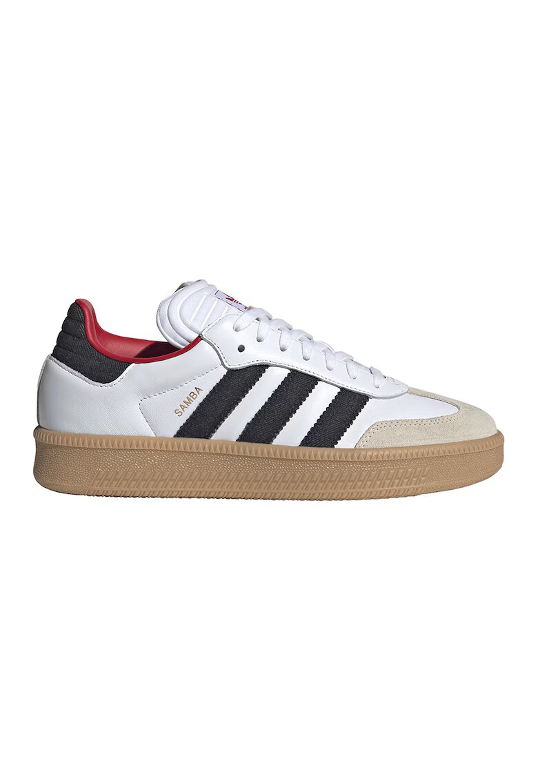 adidas Originals Кожени спортни обувки Samba с велур - Бял/Черен