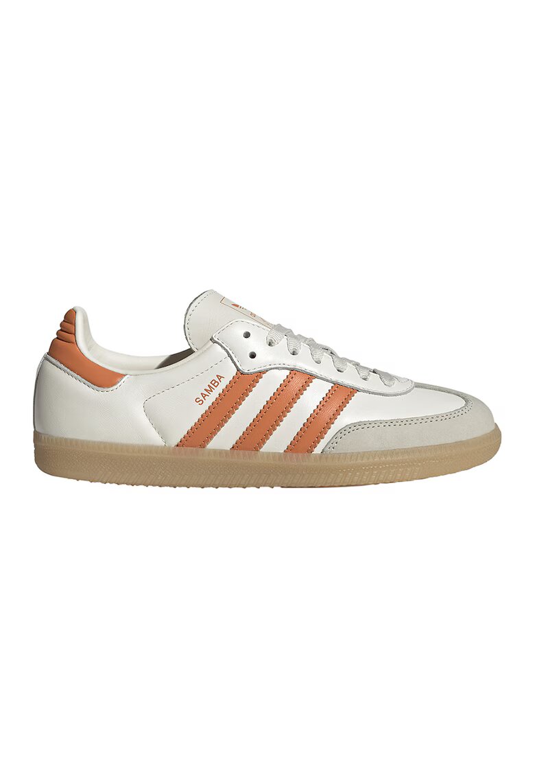 adidas Originals Кожени спортни обувки Samba - Светло сив/Оранжев