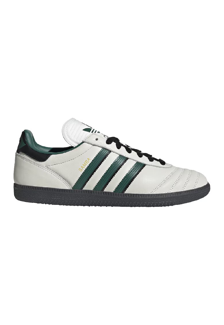 adidas Originals Кожени спортни обувки Samba XLG с лого - Слонова кост/Черен/Тъмнозелен
