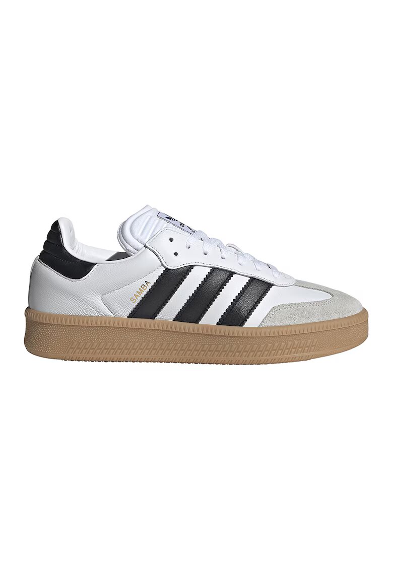 adidas Originals Кожени спортни обувки Samba XLG с текстил - Черен/Светло кафяво/Бял