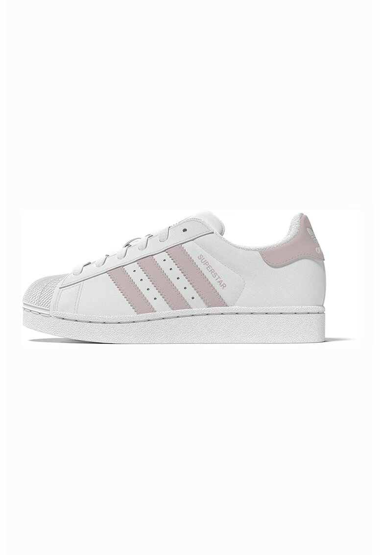 adidas Originals Кожени спортни обувки Superstar II - Бял/Пастелнорозов