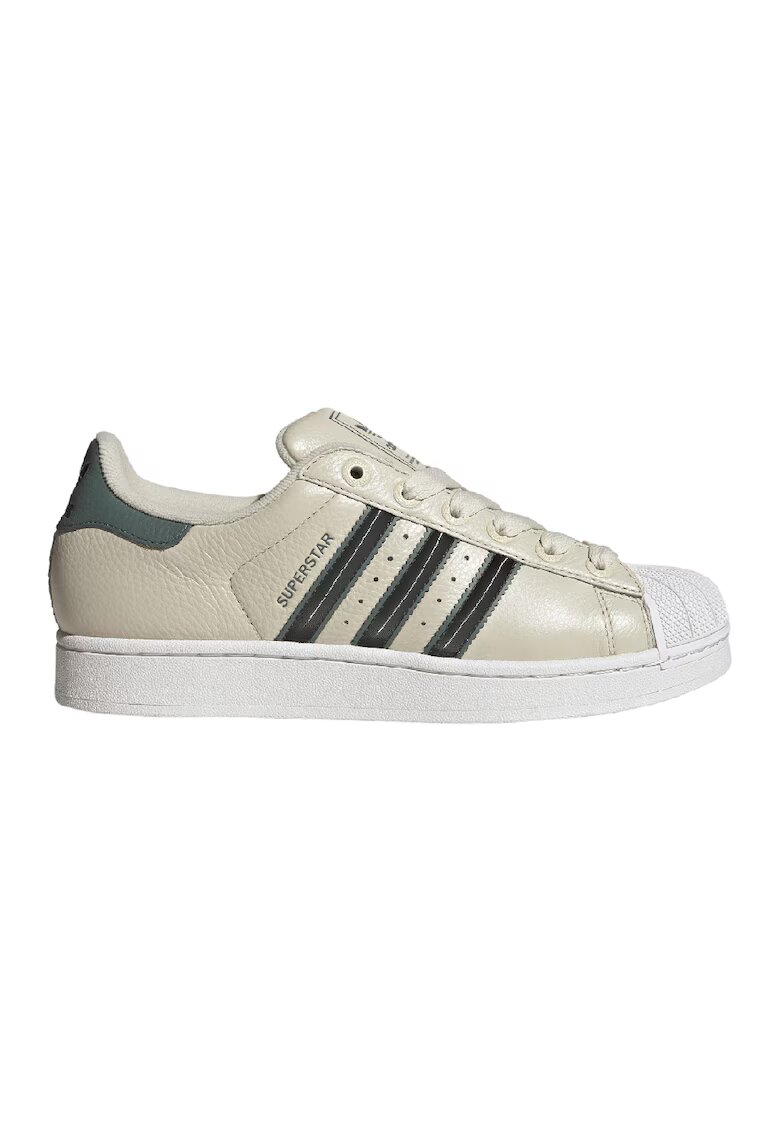 adidas Originals Кожени спортни обувки Superstar II - Черен/Сив/Светло бежово