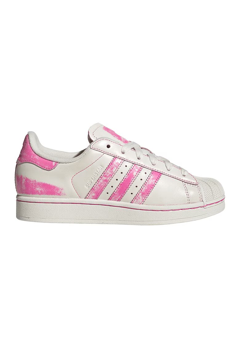 adidas Originals Кожени спортни обувки Superstar II - Пастелнорозов/Мръснобял
