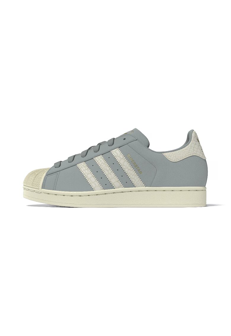 adidas Originals Кожени спортни обувки Superstar II - Слонова кост/Син