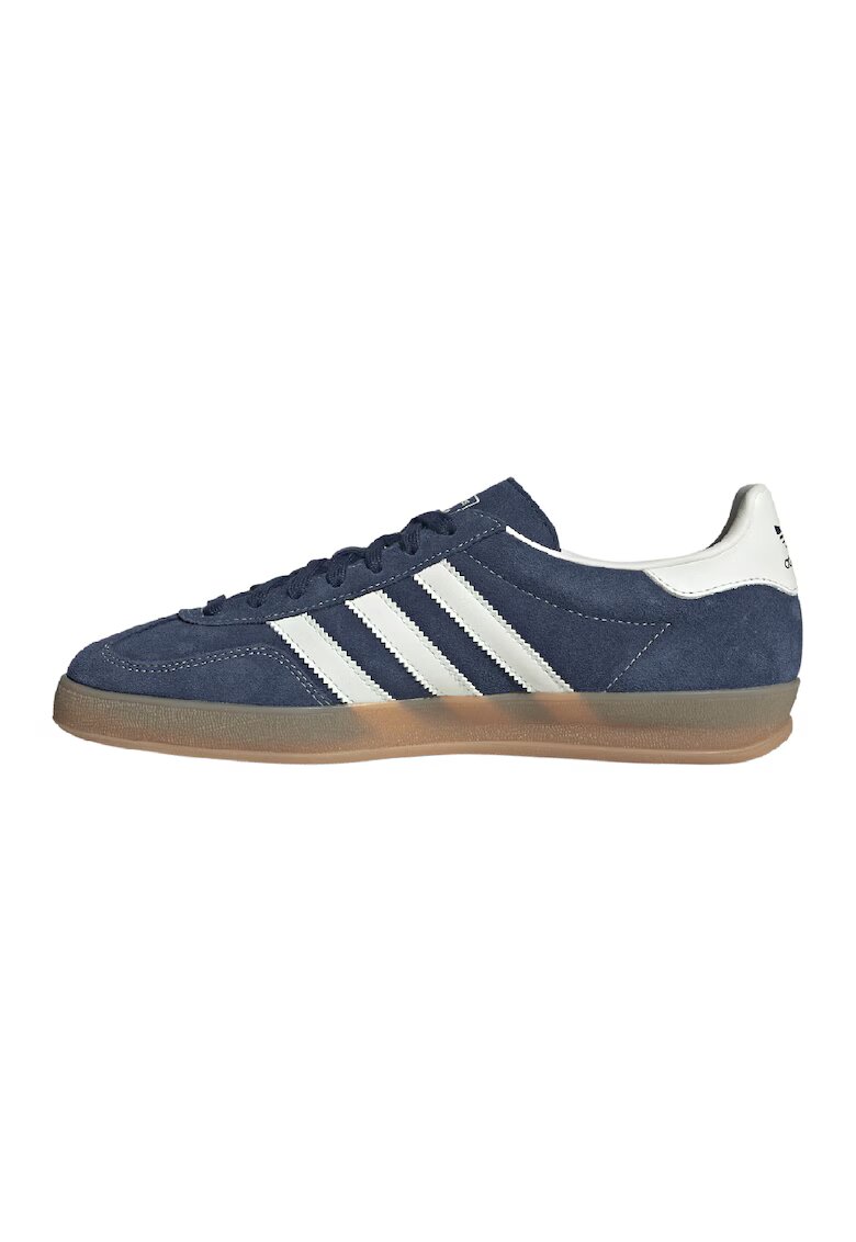 adidas Originals Кожени спортни обувки за закрито Gazelle със синтетика - Тъмносин/Мръснобял