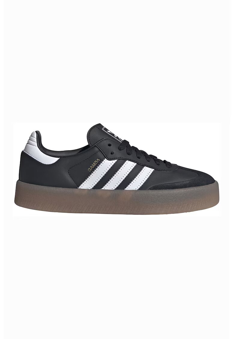 adidas Originals Маратонки Samba с платформа и велур - Бял/Черен