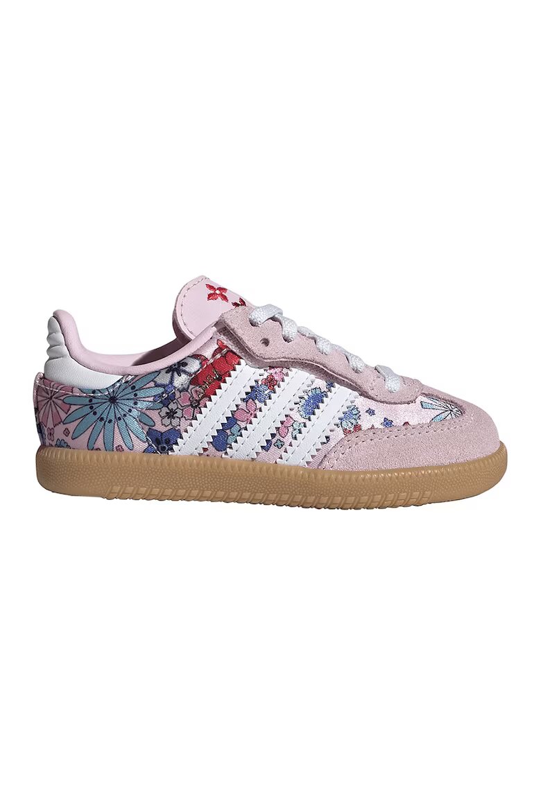 adidas Originals Маратонки Samba с велур и принт - Пастелнорозов/Бял/Многоцветен