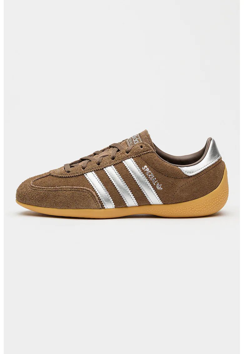 adidas Originals Обувки за хандбал с велур и кожа - Кафяв/Сребрист