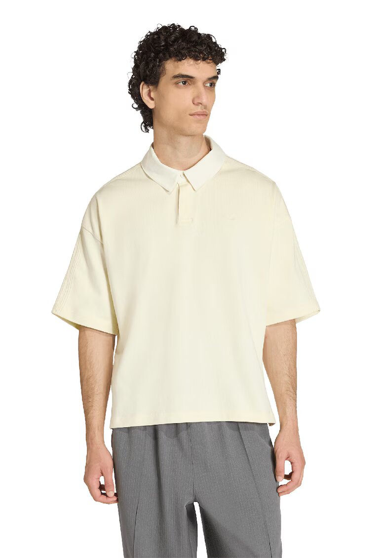 adidas Originals Памучна тениска Premium Essentials с яка - Жълт