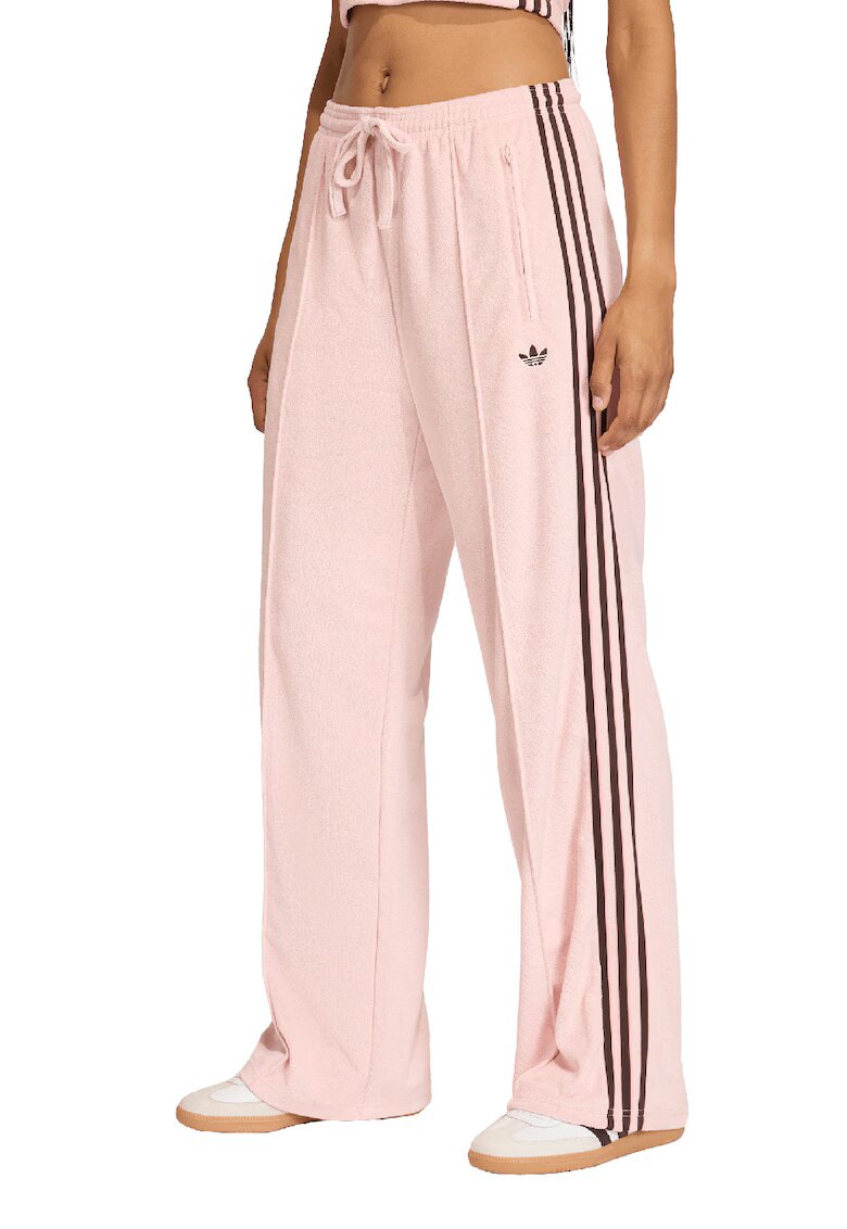adidas Originals Панталон с връзка и джобове с цип - Кафяв/Прашно розово