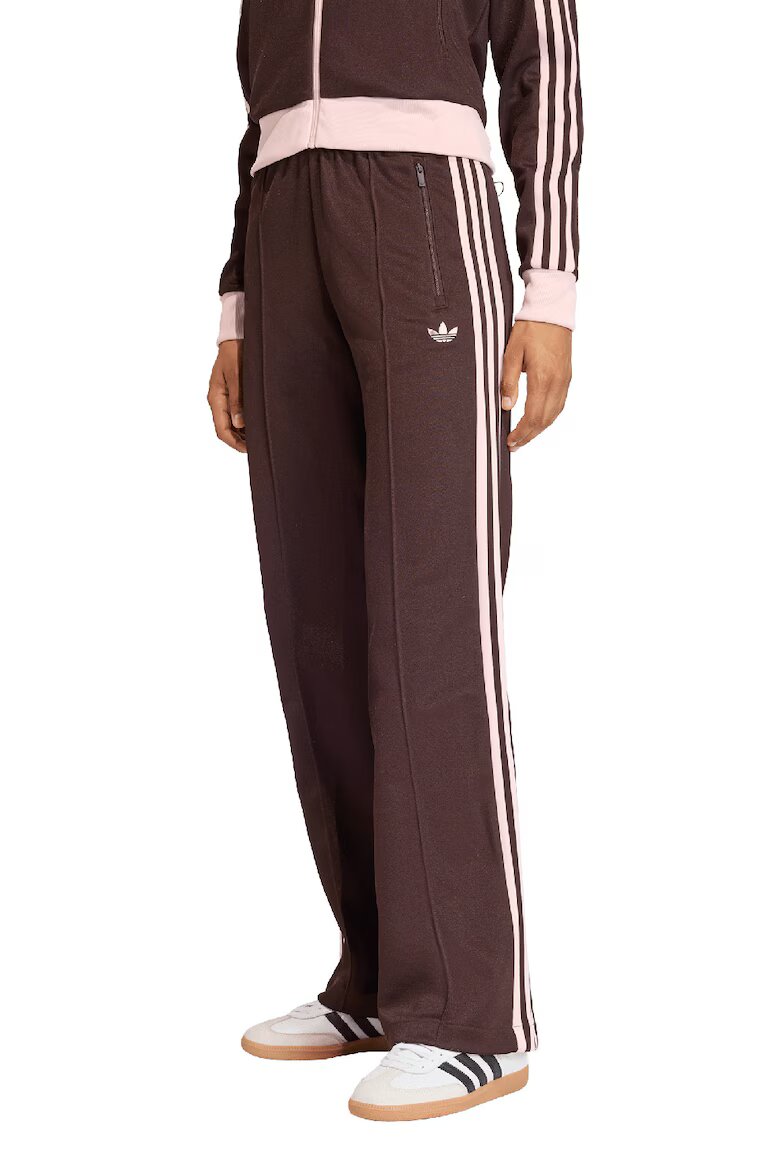 adidas Originals Прав спортен панталон Classic с джобове с цип Кафяв/Розово