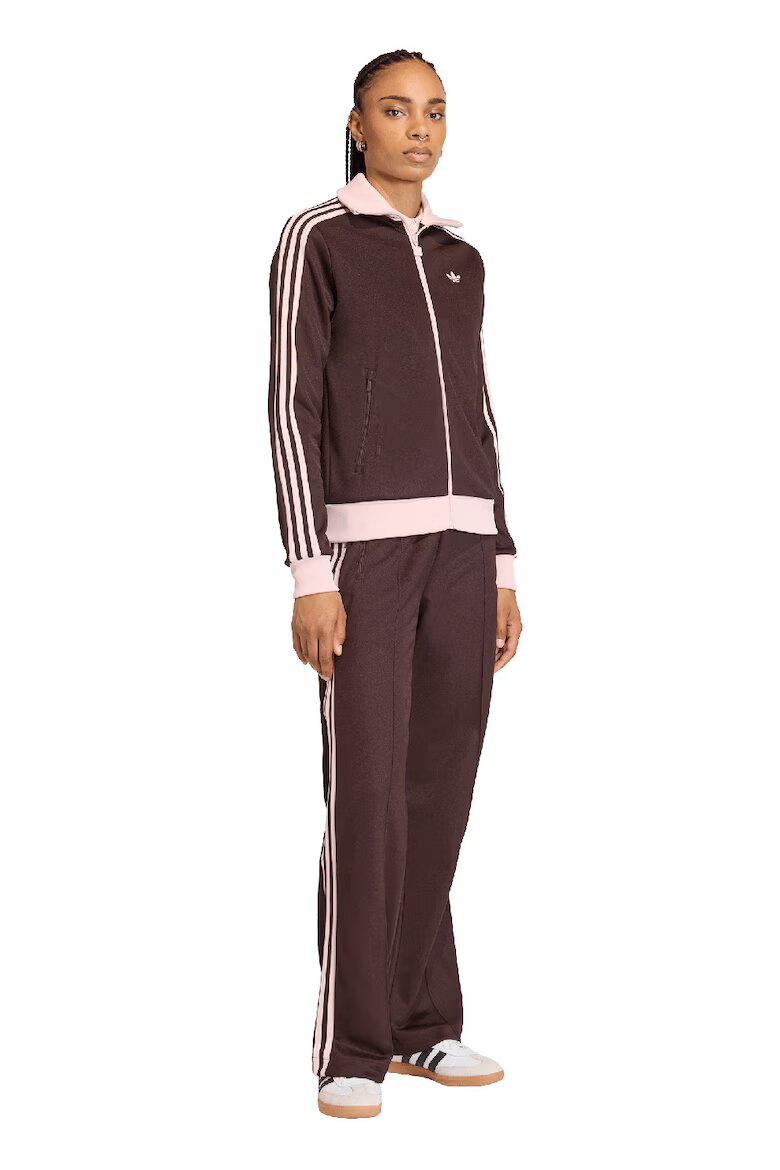 adidas Originals Прав спортен панталон Classic с джобове с цип Кафяв/Розово