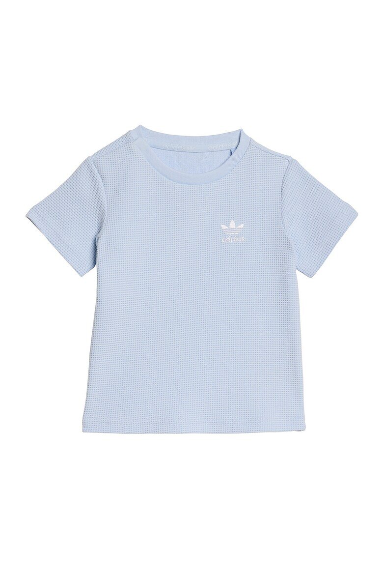 adidas Originals Релефни тениска и шорти Прашно синьо
