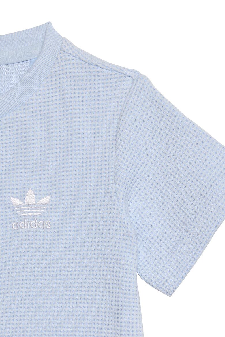 adidas Originals Релефни тениска и шорти Прашно синьо