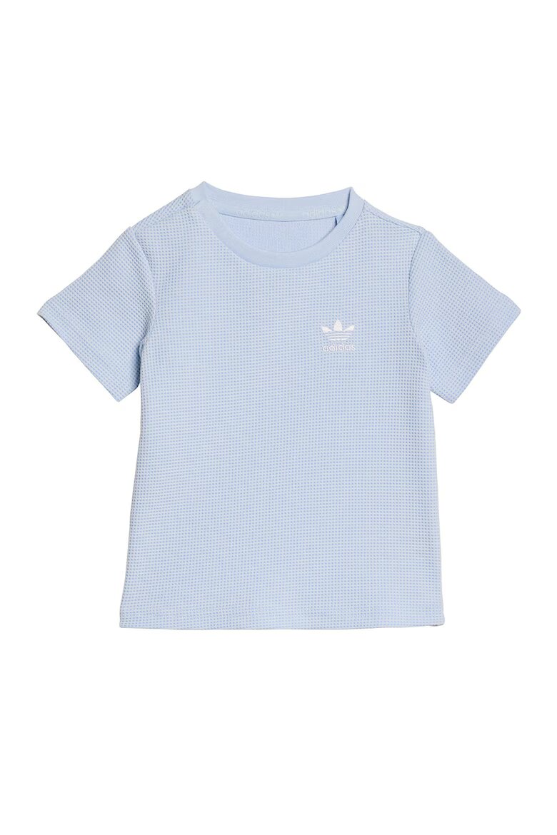 adidas Originals Релефни тениска и шорти Прашно синьо