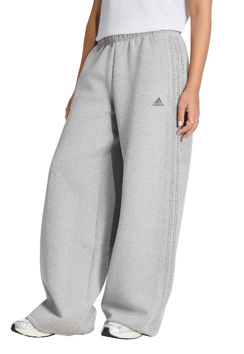 adidas Originals Широк спортен панталон с декоративни камъни