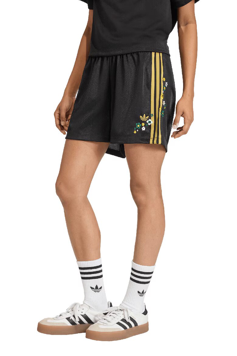 adidas Originals Шорти с бродерии Черен/Светлокафяв