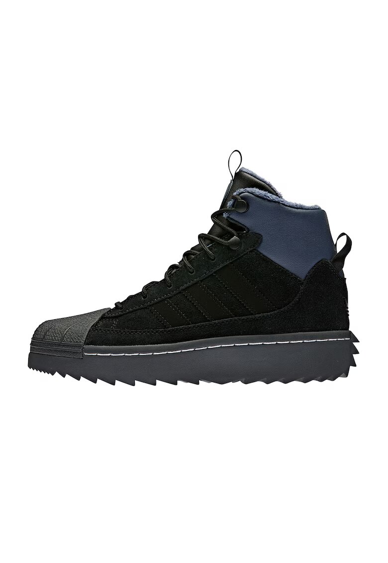 adidas Originals Скосени спортни обувки Superstar Winter над глезена - Черен/Индигово синьо