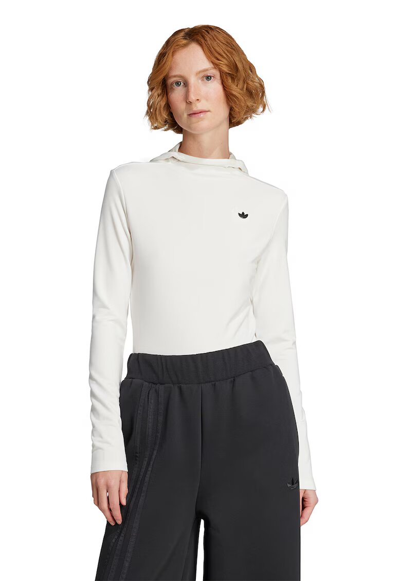 adidas Originals Слим худи Premium Essentials - Черен/Мръснобял
