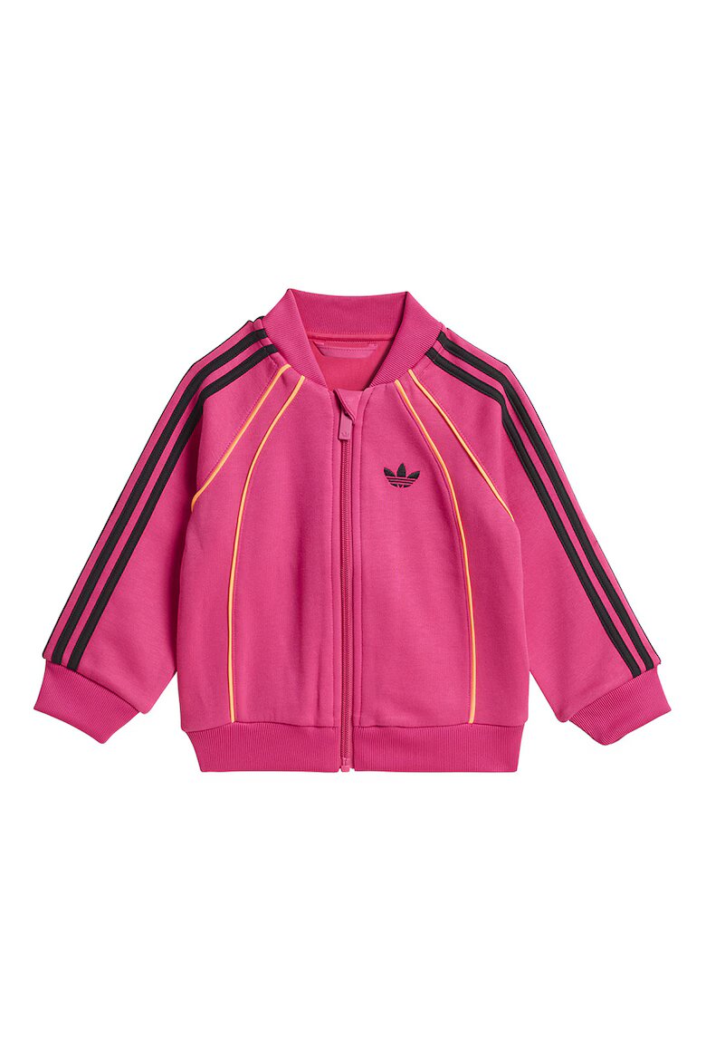 adidas Originals Спортен екип с цип и лого Черен/Оранжев/Фуксия