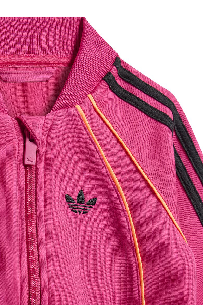adidas Originals Спортен екип с цип и лого Черен/Оранжев/Фуксия