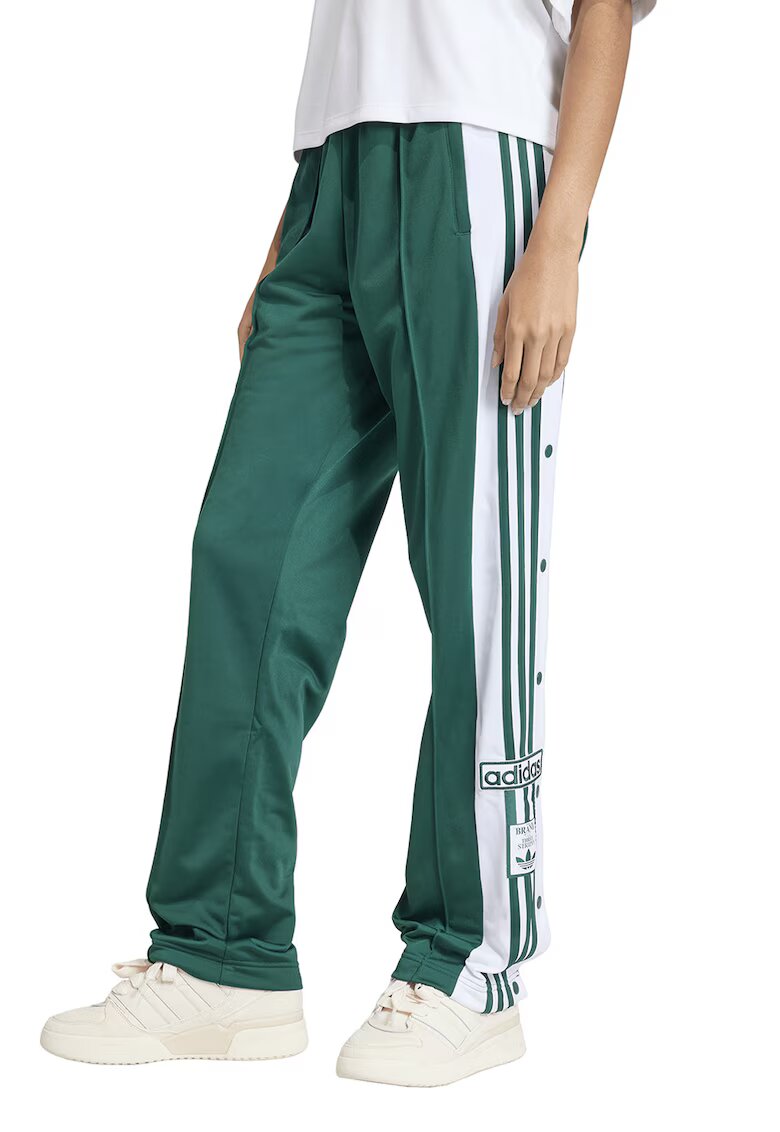 adidas Originals Спортен панталон Adibreak с капси - Бял/Зелен