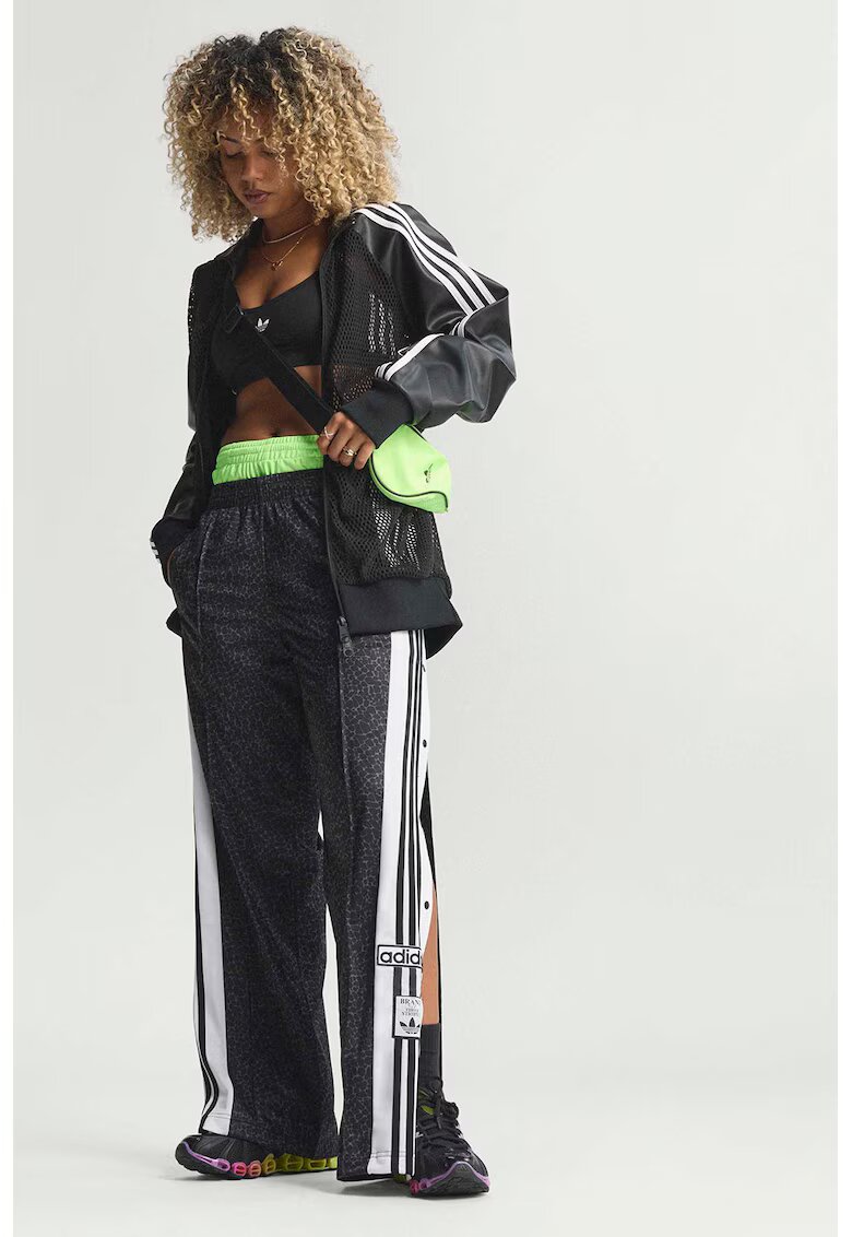 adidas Originals Спортен панталон Adibreak с лого - Бял/Антрацитно сиво