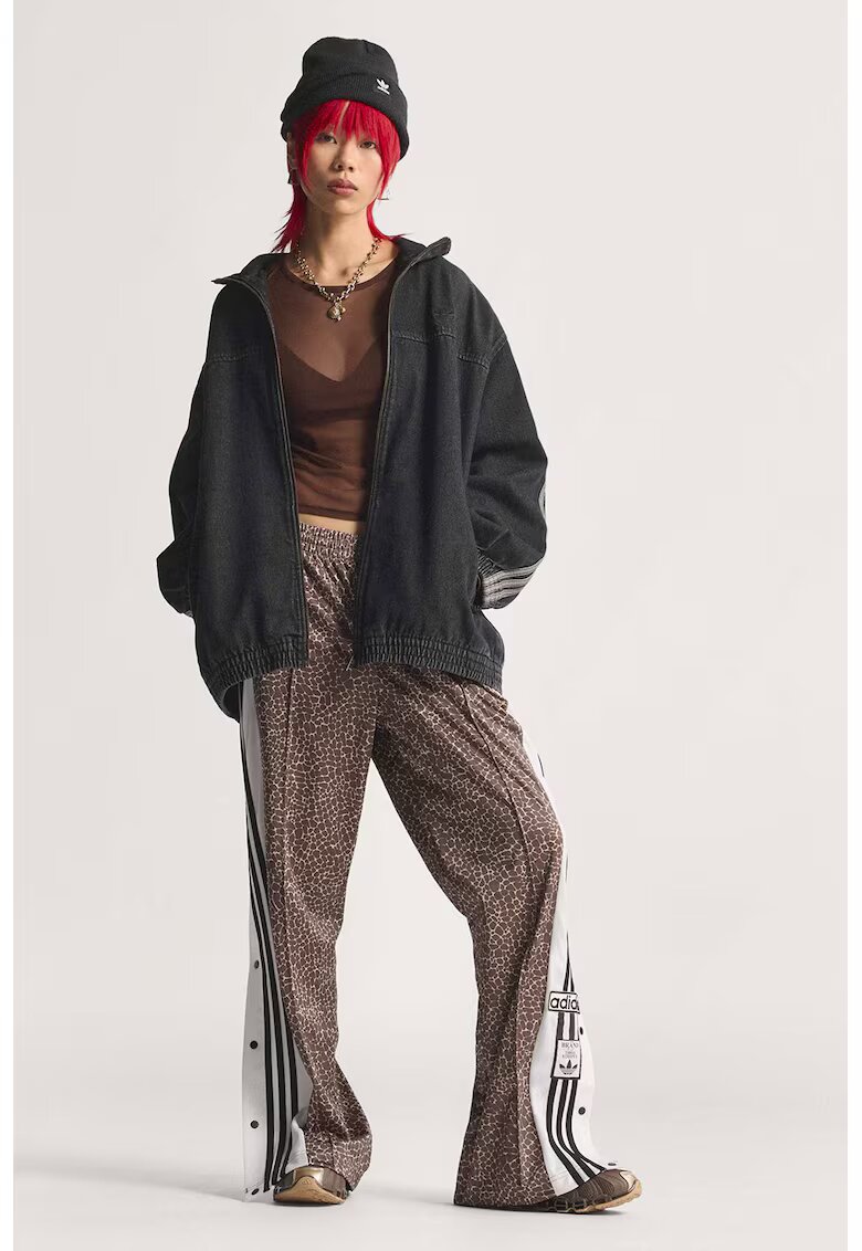 adidas Originals Спортен панталон Adibreak с лого - Бял/Кафяв