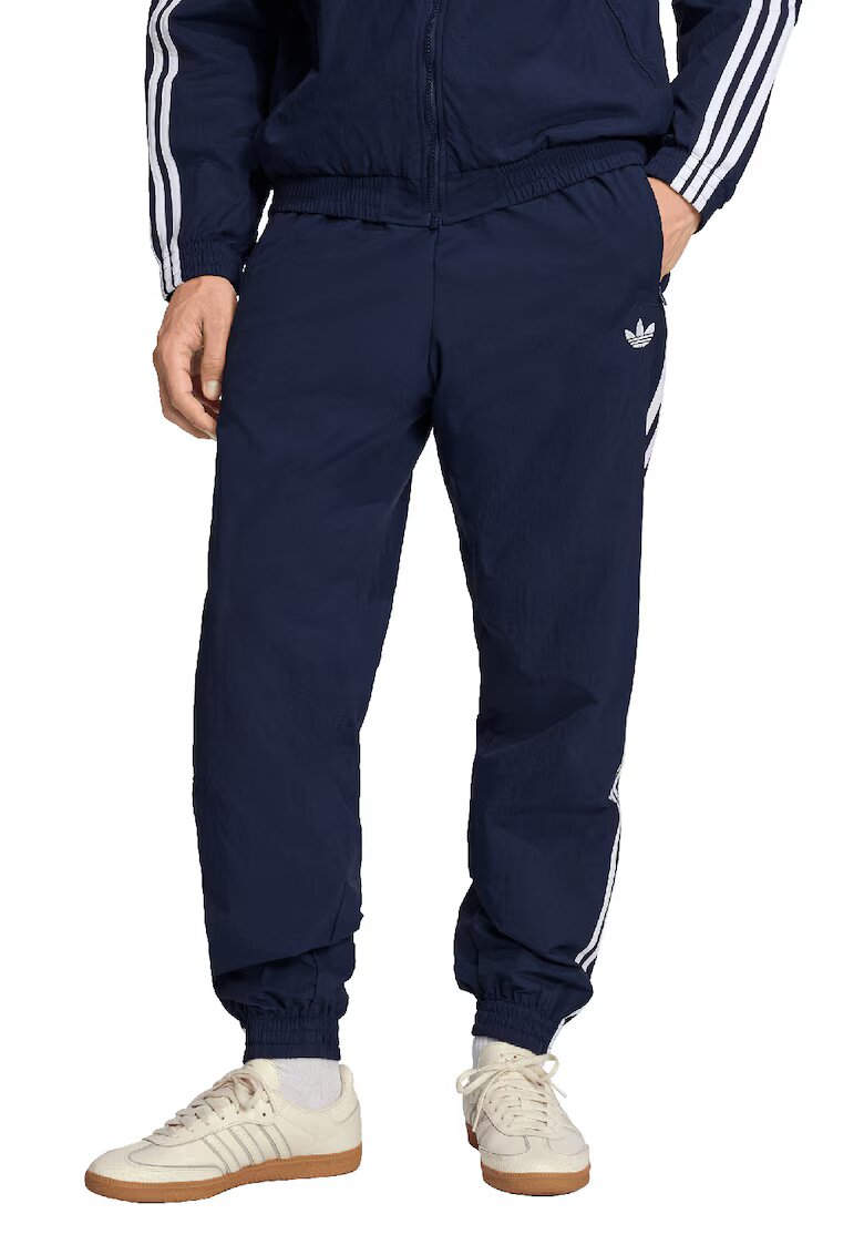 adidas Originals Спортен панталон Firebird с цепки с цип на глезена - Бял/Ултрамарин синьо