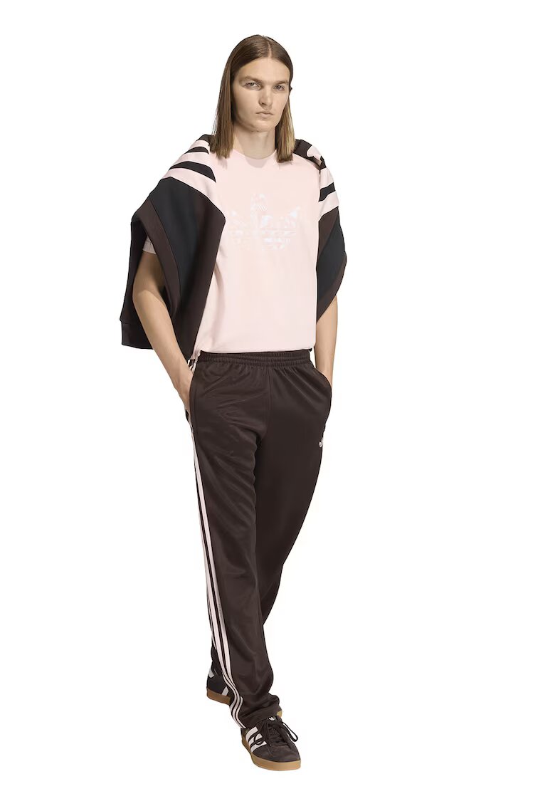 adidas Originals Спортен панталон с лого - Тъмнокафяв
