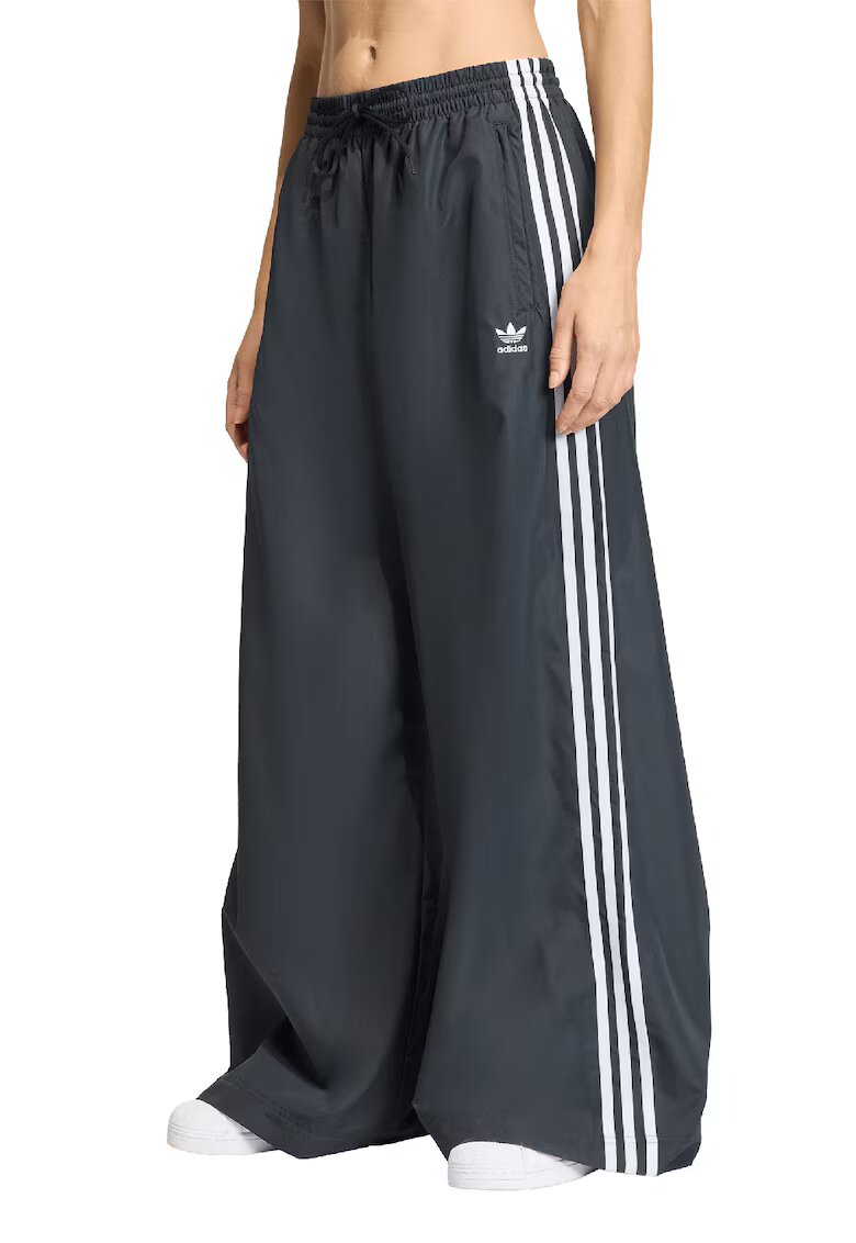 adidas Originals Спортен панталон с широк крачол и връзка - Бял/Избеляло черно