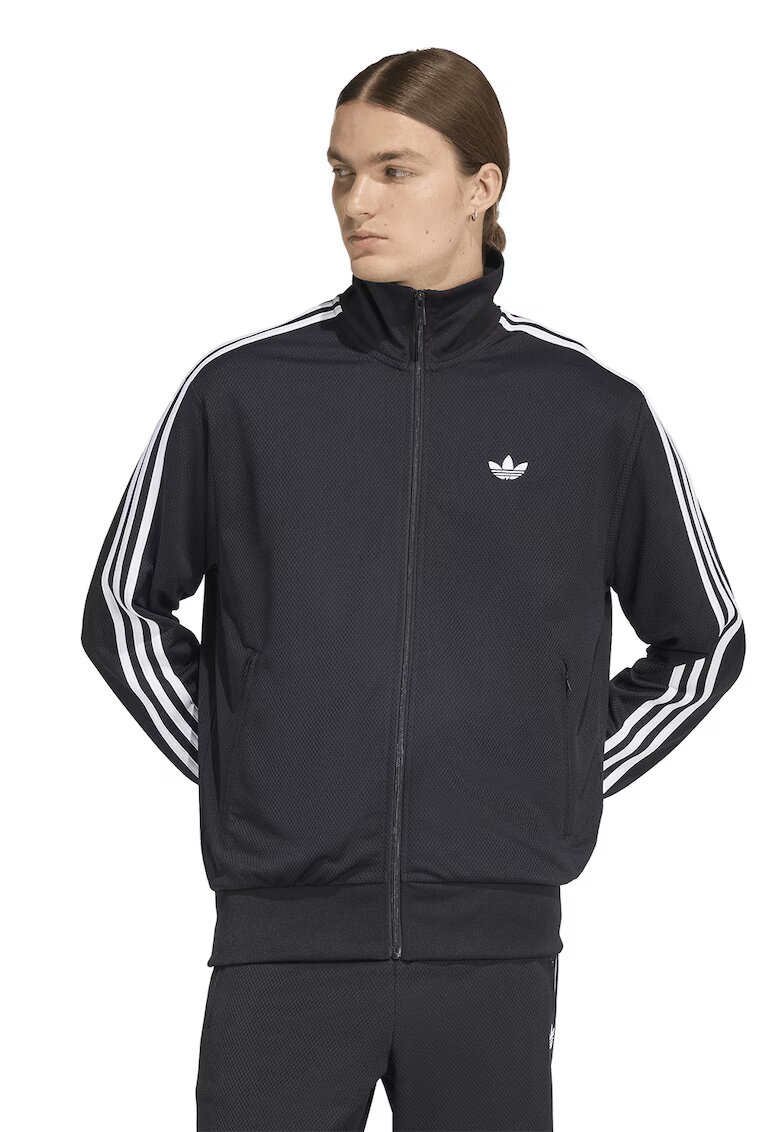 adidas Originals Спортна блуза Firebird с цип - Черен
