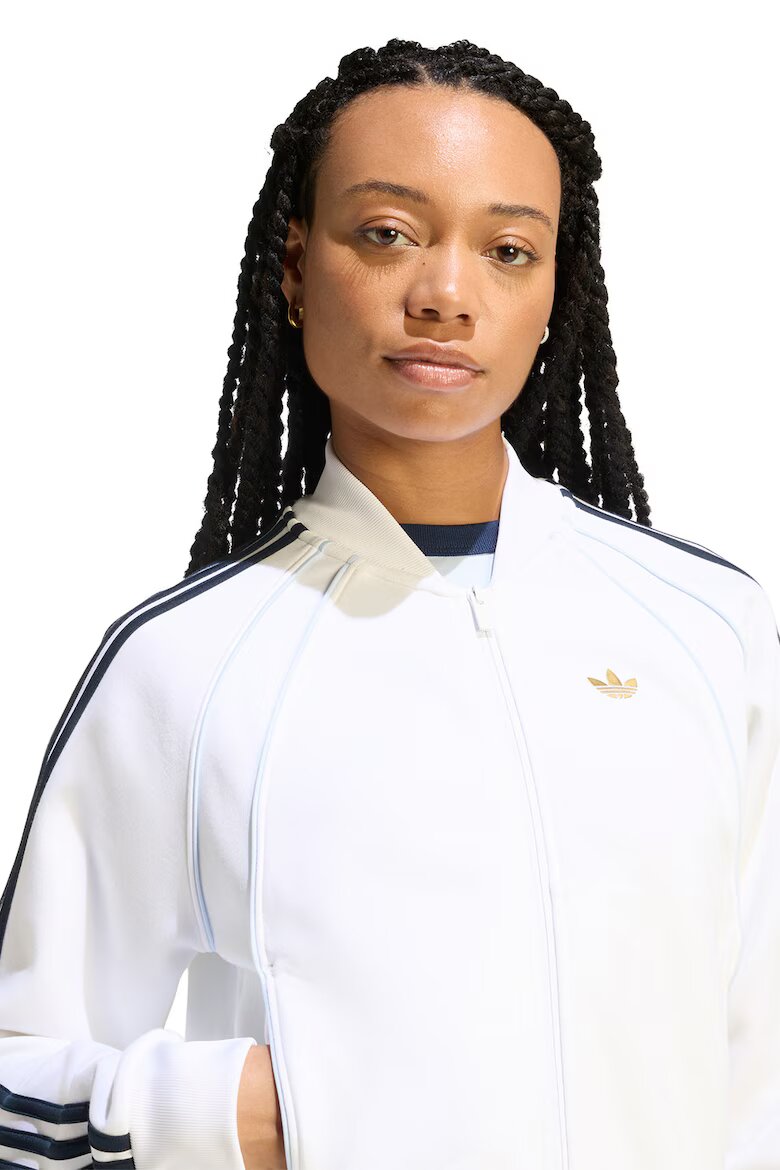 adidas Originals Спортна блуза с цип Бял/Ултрамарин синьо